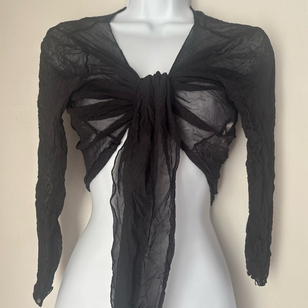 Vintage 1990s Alison Sheri Mesh tie Top